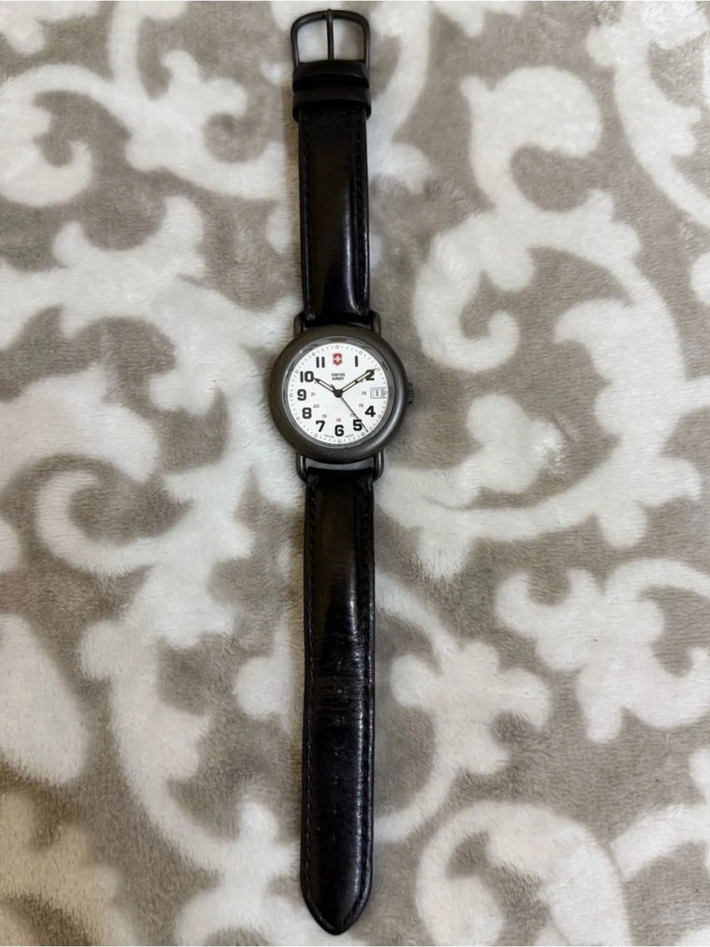 Vintage 1990s Victorinox Swiss Army Cavalry Gunmetal Watch 24531